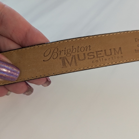 Vintage 90s Brighton Museum Belt XL Black Whimsigoth Coin Bohemian Leather - Picture 16 of 16